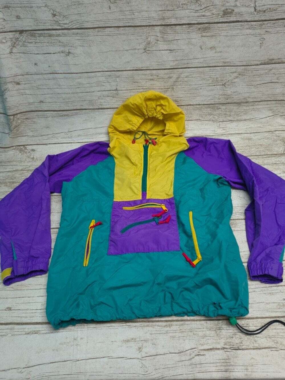 Sierra Designs Vintage Colorblock Windbreaker Jacket Size M
